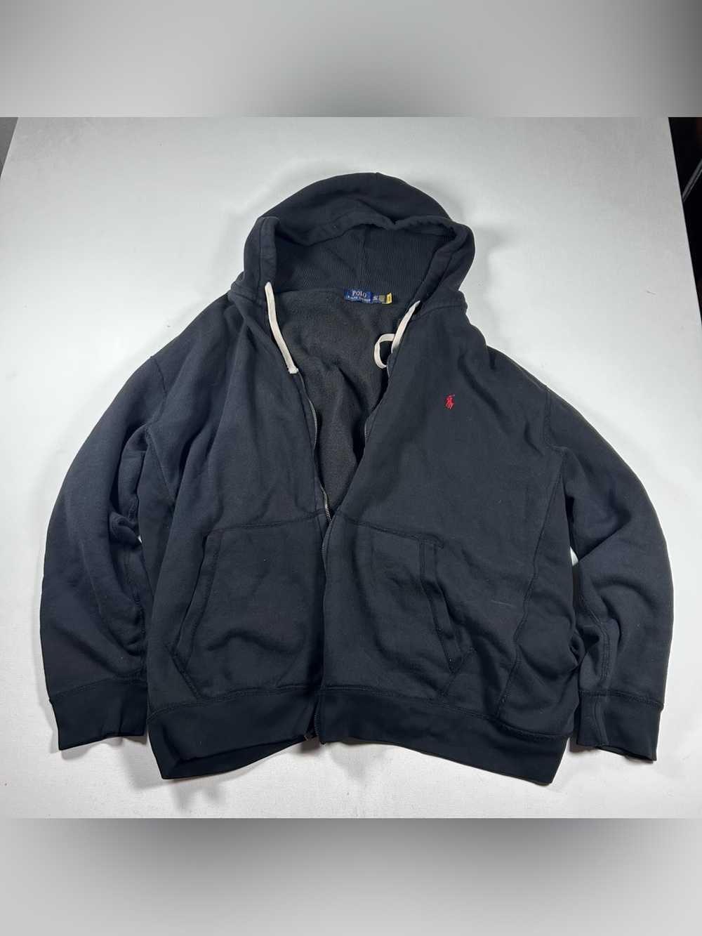 Polo Ralph Lauren Hoodie 4XL Black Full Zip Pony Fleece Sweatshirt Missin Zipper